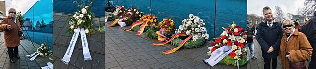 Kranzniederlegung mit hannelore Loskill am Gedenkort